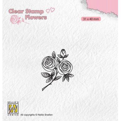 Nellie‘s Choice Clear Stamp - Flowers Blumenzweig